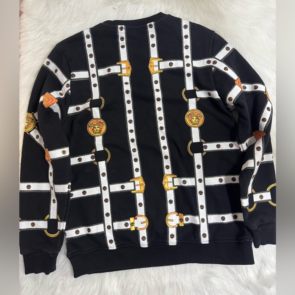 Versace Black and White Geometric Men's Sweater - Picture 5 of 9